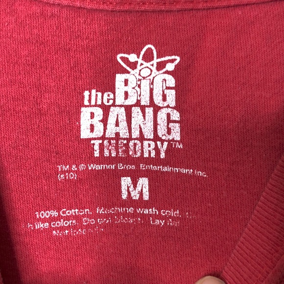 Vintage Tee T-Shirt Bazinga Big Bang Theory Red M - Picture 2 of 6